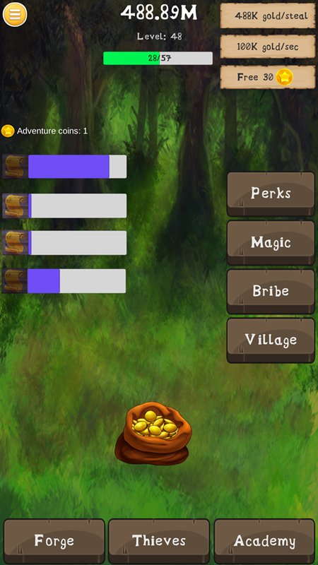 闲置金币盗贼游戏截图1
