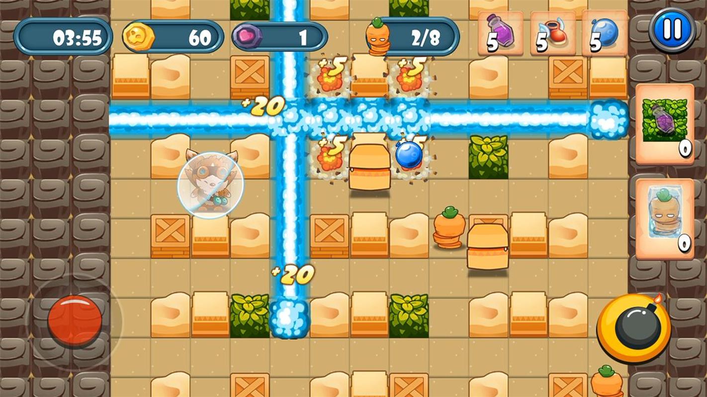 炸弹人之战:英雄冒险游戏截图2