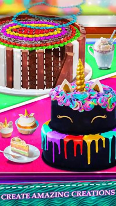 彩虹独角兽甜点游戏截图3
