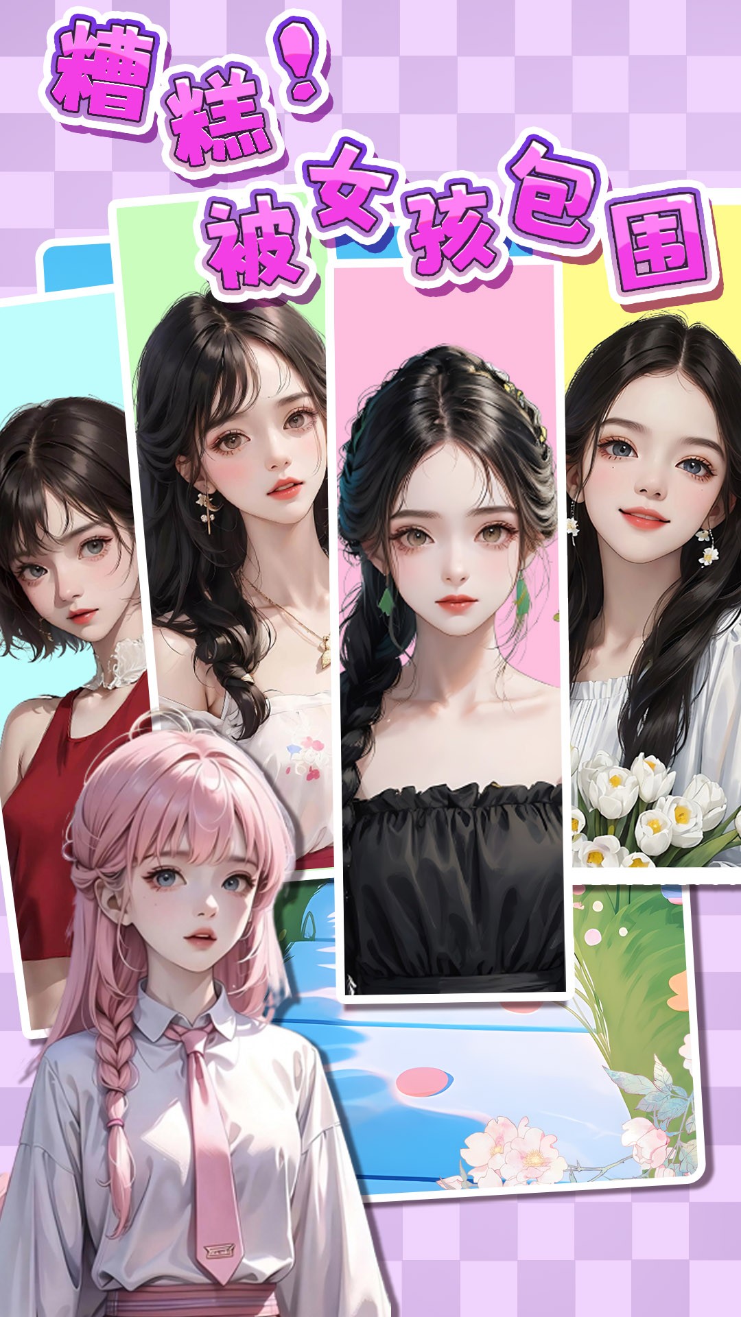 糟糕！被女孩包围了！游戏截图3