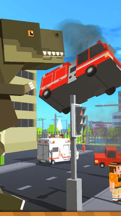 像素恐龙城市破坏游戏截图3