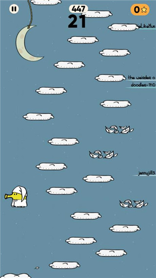 涂鸦跳跃 经典小游戏版游戏截图2